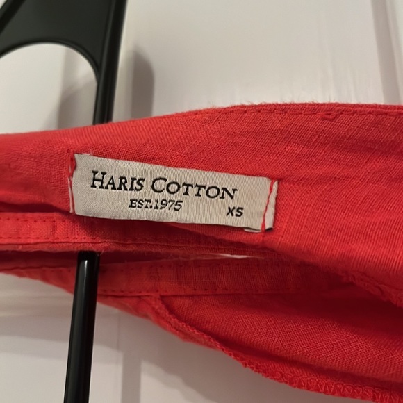 Wolf & Badger Haris Cotton V” Neck Maxi Linen Dress - Coral Reef Size XS - Picture 11 of 11